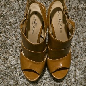 Boston Proper Brown Strappy Heels